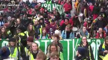 Greta Thunberg joins students in Bristol climate change protest