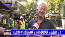 Clearing operations, isinagawa sa isang kalsada sa Quezon City