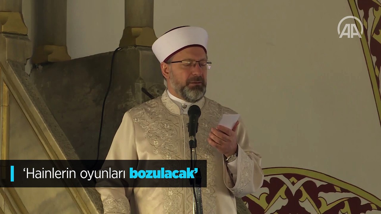 Diyanet İşleri Başkanı Erbaş'tan, Hatay'da 'Hak uğrunda mücadele' konulu hutbe