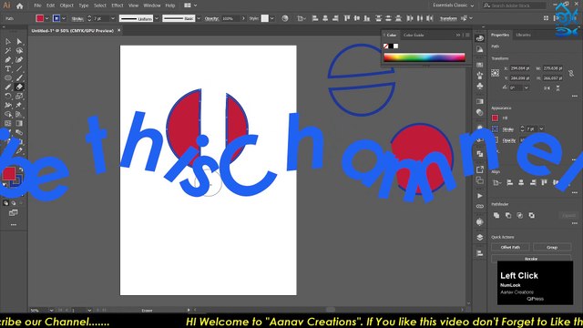 Cutting tools Adobe Illustrator Training - Class 15 - Hindi | @Aanav Creations @Technical Maanav