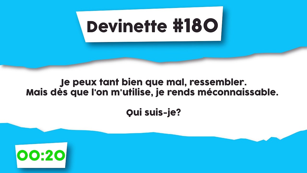 Devinette #180 : Rend méconnaissable