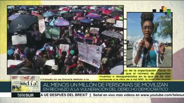 Dominicanos continúan movilizaciones en defensa de la democracia