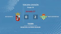 Resumen partido entre AD Ceuta FC y Betis Deportivo Jornada 27 Tercera División
