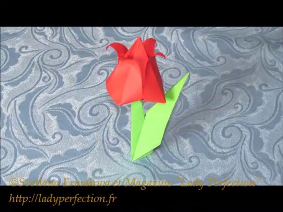 ORIGAMI :  Tulipe  traditionnel
