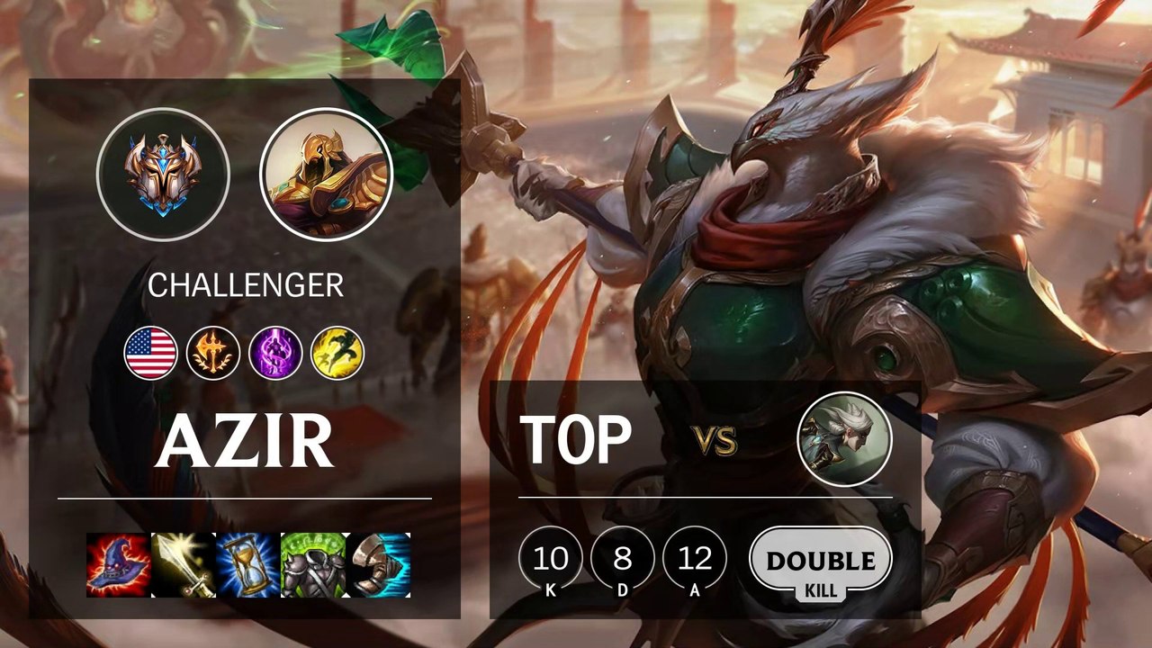 Azir Top vs Camille - NA Challenger Patch 10.4