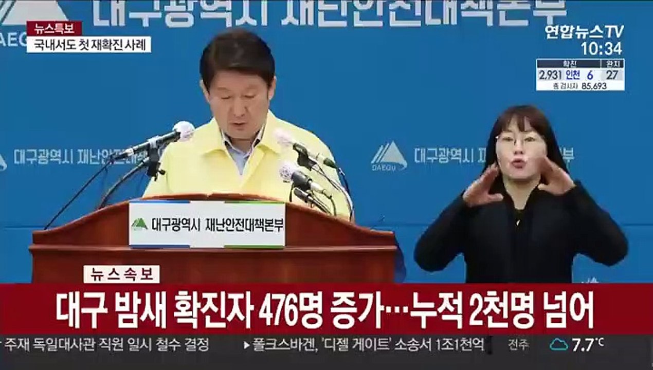[현장연결] 대구 밤새 확진자 476명 증가…누적 2천명 넘어