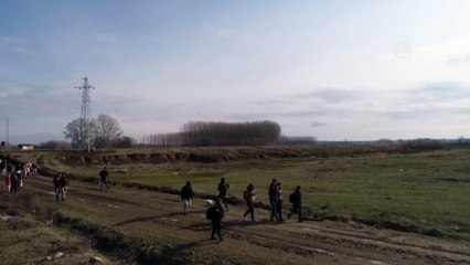 Göçmen hareketliliği havadan görüntülendi (2) - EDİRNE