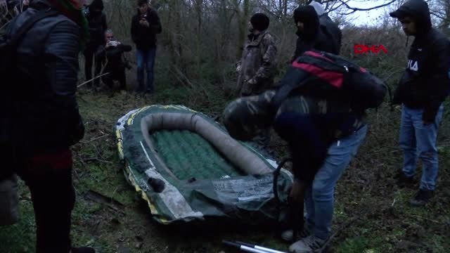 Edirne göçmenler meriç nehrinde mahsur kaldı, yunan güvenlik güçleri engel olmaya çalıştı-1