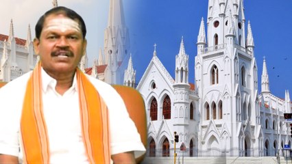 சாந்தோம் சர்ச்சுக்குள் "விசாரணை" நடத்திய அர்ஜுன்சம்பத்