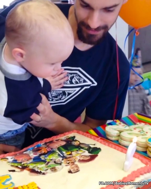 Funniest Baby First Blowing Candles