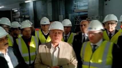 وزير النقل يتفقد سير العمل بمحطة مترو ماسبيرو