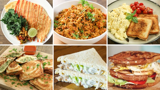 Non Veg Breakfast Recipes | Easy Breakfast Recipes For Exams | Scrambled Egg | Chicken Mayo Sandwich