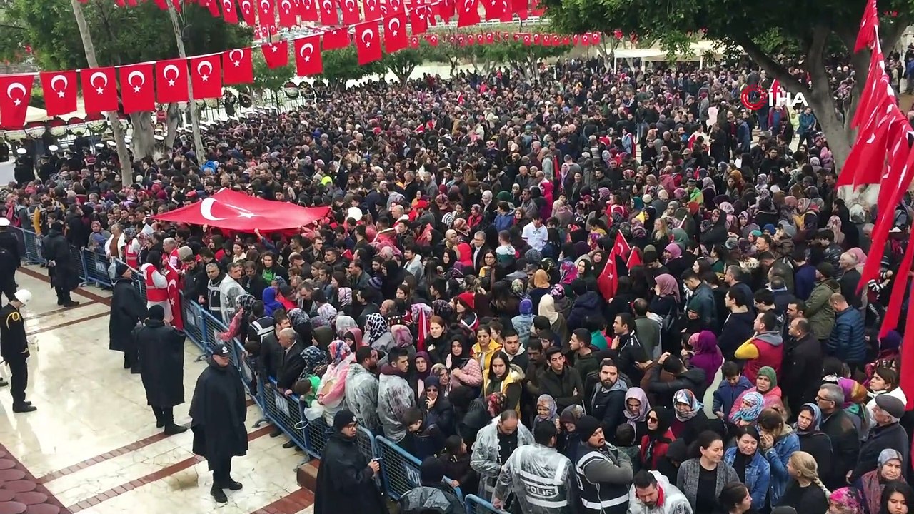 Silifkeli şehit Osman Ak, yağmur altında son yolculuğuna uğurladı