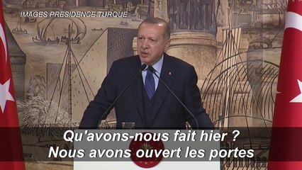 Erdogan affirme qu'il laissera les frontières de l'Europe ouvertes aux migrants