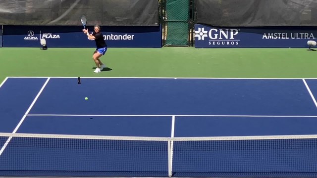 Kim Clijsters à l'entraînement à Monterrey au Mexique