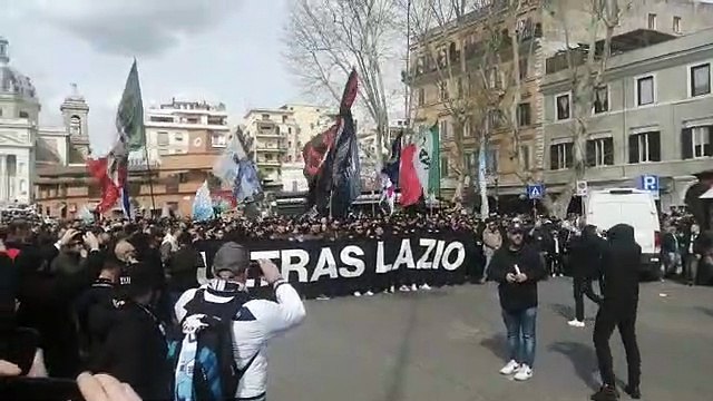 Ultras Lazio: il corteo è pronto a partire