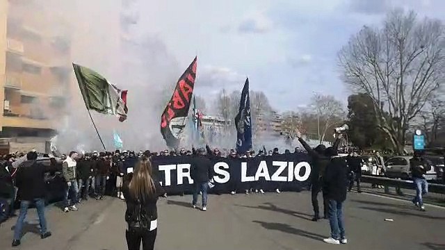 Parte il corteo degli Ultras Lazio