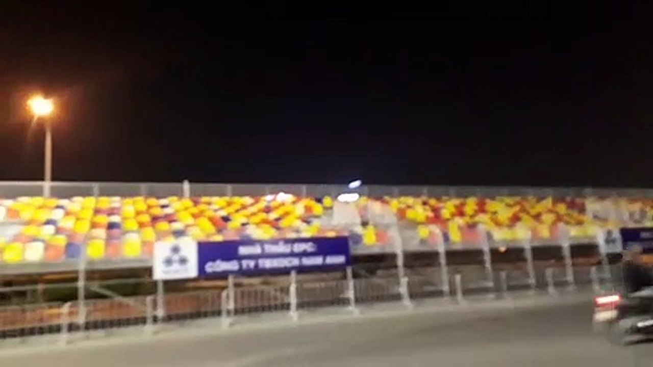 Quang cảnh thử nghiệm đường đua F1 tại Mỹ Đình Hà Nội Việt Nam 2020.View of F1 race track at My Dinh Hanoi Vietnam 2020