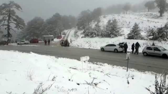 Muğla'nın yüksek kesimlerinde kar etkili oldu
