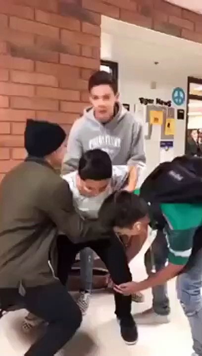 Kids Toss Another Friend Into The Ceiling