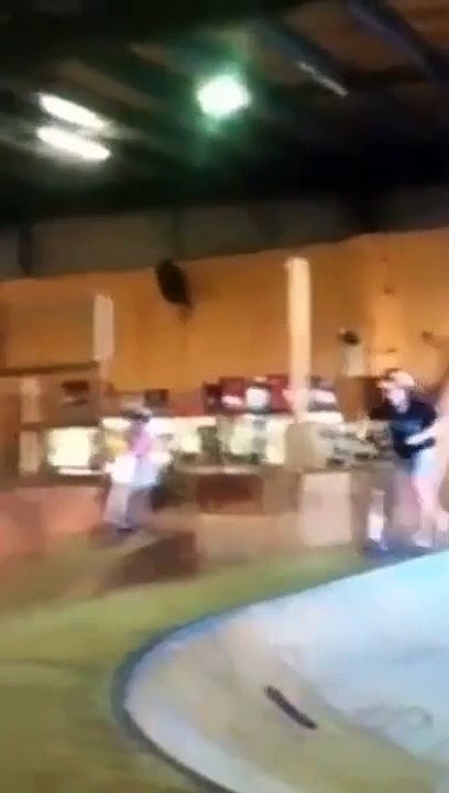 Scooter Rider Grinds Rail And Falls On His Back