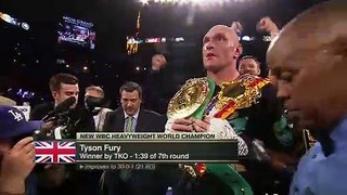 Tyson Fury announced as new Heavyweight champion after defeating Deontay Wilder