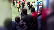 Zonguldak-amatör maçta yumruklar konuştu