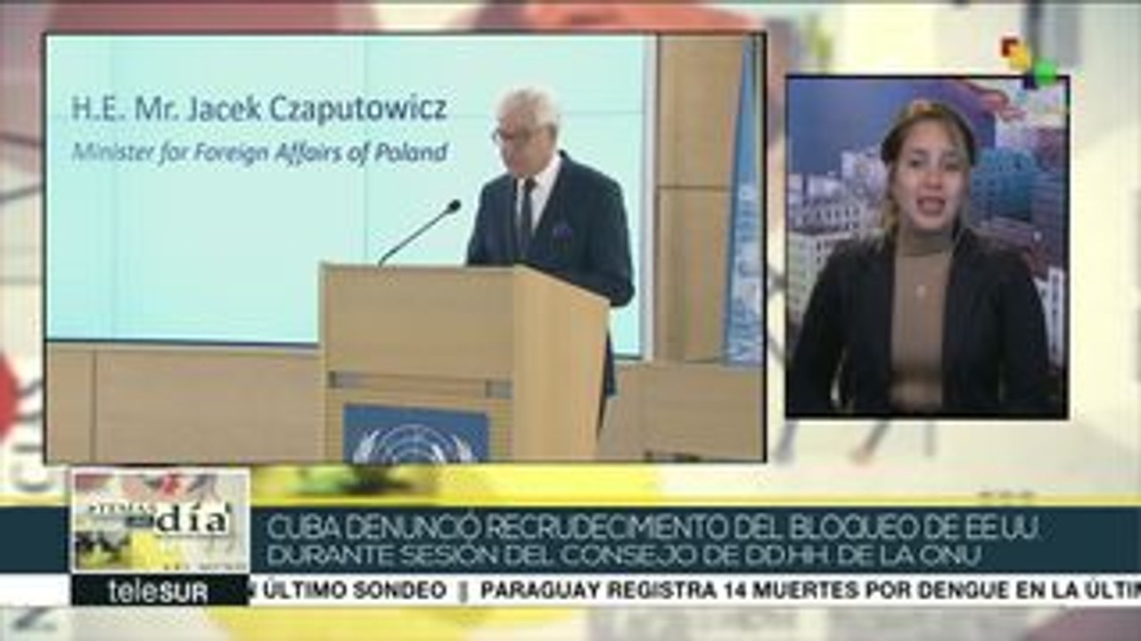 Cuba denuncia ante ONU recrudecimiento del bloqueo de EE.UU.