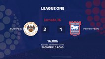 Resumen partido entre Blackpool y Ipswich Town Jornada 36 League One