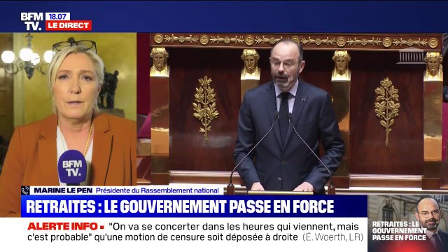 Pour Marine Le Pen, un 49.3 le samedi soir, sachant que l'opposition à 24h pour déposer une motion de censure, c'est incorrect