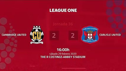 Resumen partido entre Cambridge United y Carlisle United Jornada 36 League Two