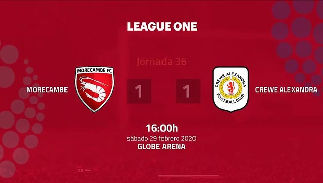 Resumen partido entre Morecambe y Crewe Alexandra Jornada 36 League Two