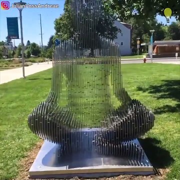 Sculptures incroyable : effet d'optique et transparence