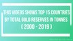 Top 15 Countries by Gold Reserves 2000 - 2019 | largest gold producing country | gold reserves in the world ranking