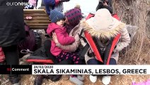 Flüchtlingsboot auf Lesbos angekommen