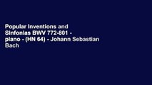 Popular Inventions and Sinfonias BWV 772-801 - piano - (HN 64) - Johann Sebastian Bach