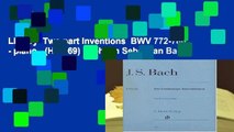 Library  Two part Inventions  BWV 772-786 - piano - (HN 169) - Johann Sebastian Bach