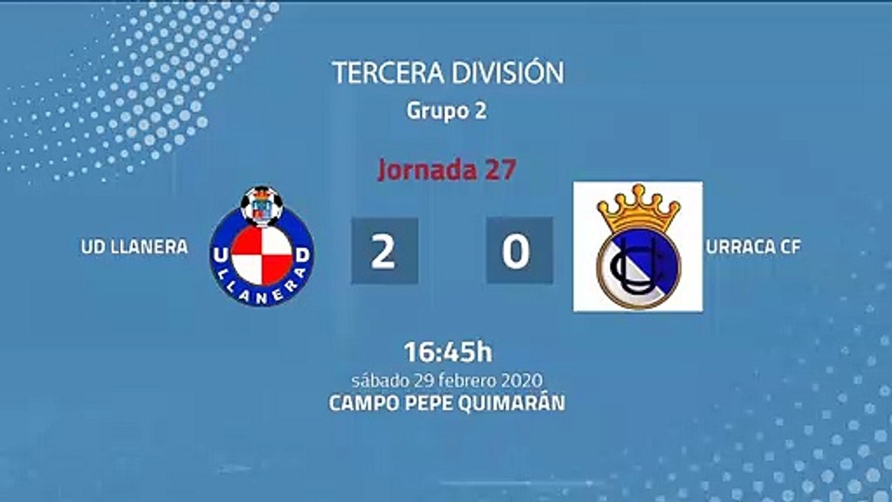 Resumen partido entre UD Llanera y Urraca CF Jornada 27 Tercera División