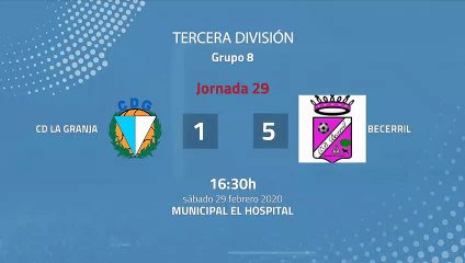 Resumen partido entre CD La Granja y Becerril Jornada 29 Tercera División