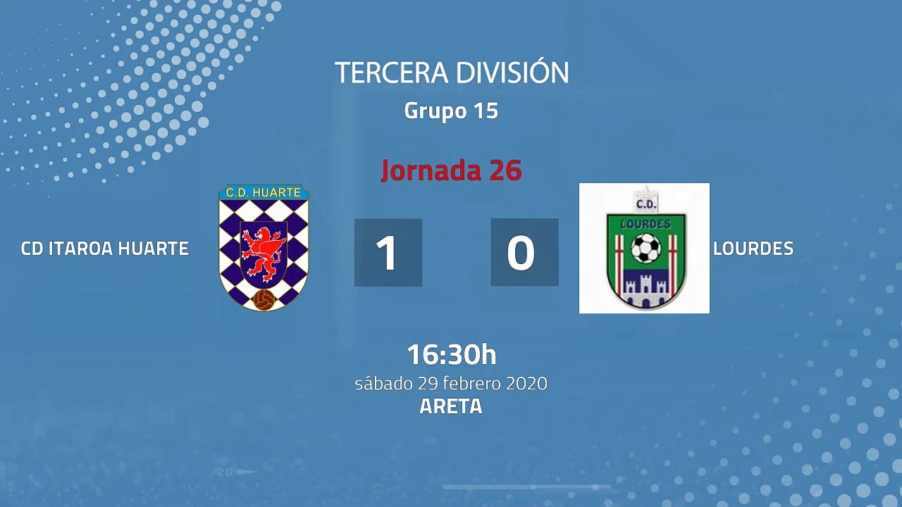 Resumen partido entre CD Itaroa Huarte y Lourdes Jornada 26 Tercera División