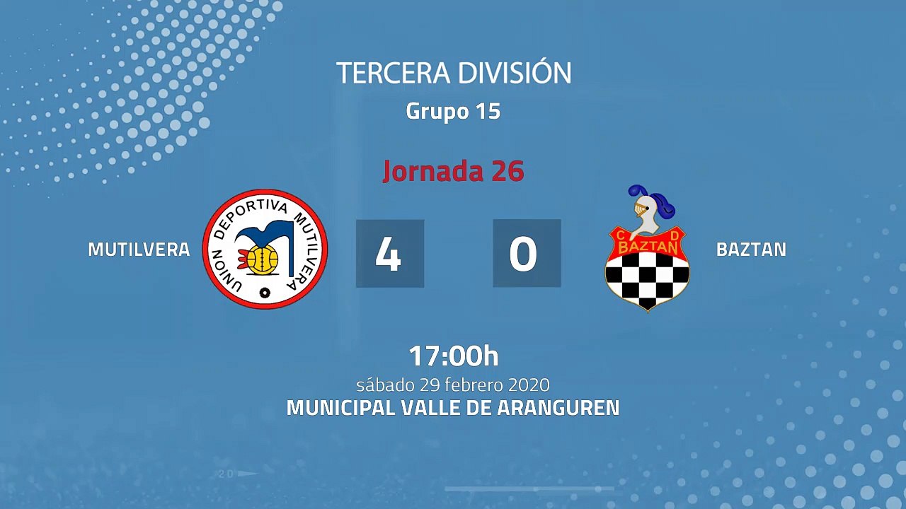 Resumen partido entre Mutilvera y Baztan Jornada 26 Tercera División