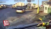 Emniyet kemeri takmayan sürücü otomobilden fırladı