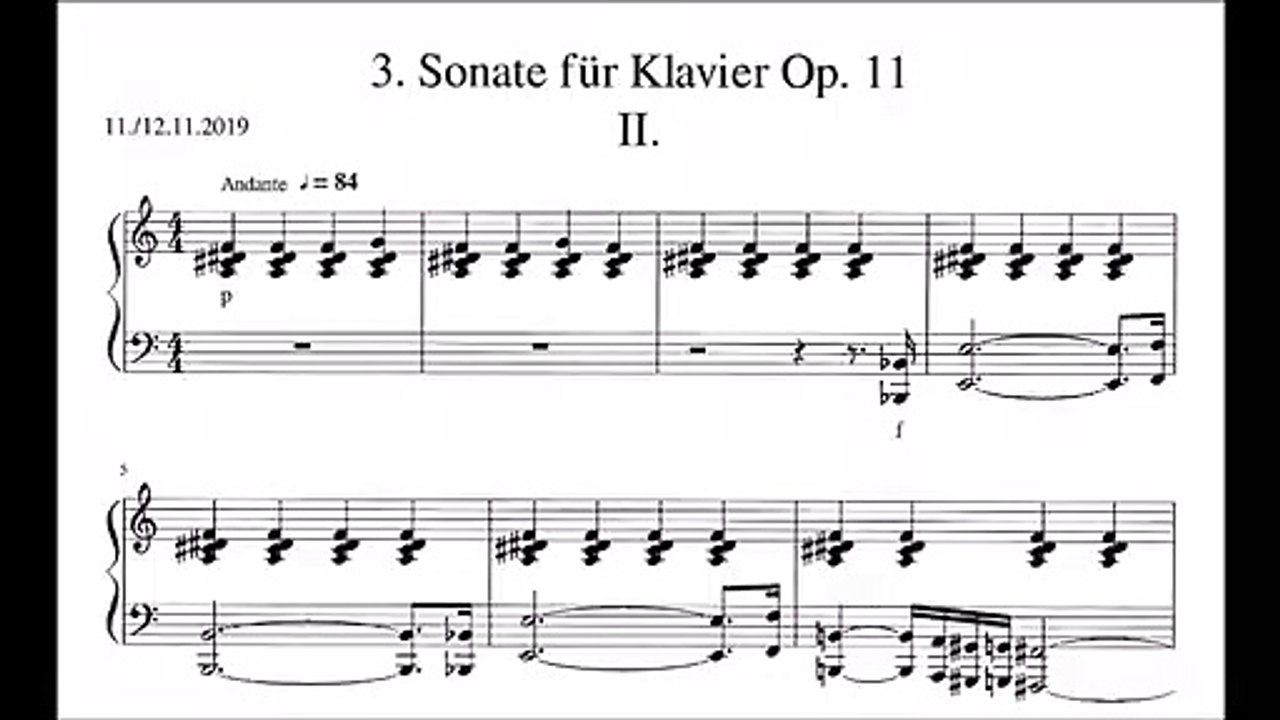 Peter Mei: 3. Sonate für Klavier Op. 11 ("Novembersonate")