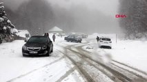 Kütahya domaniç'te kar ve sis ulaşımı etkiliyor