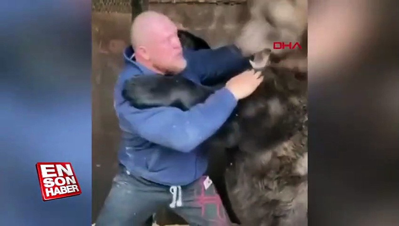 Rus dövüşçü ayıyla antrenmanını sosyal medyada paylaştı