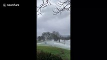 Storm Jorge blasts Lough Melvin creating huge waves