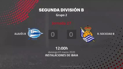 Resumen partido entre Alavés B y R. Sociedad B Jornada 27 Segunda División B
