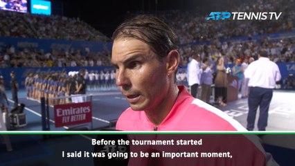 Nadal 'super happy' after completing Acapulco hat-trick