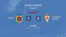 Resumen partido entre Minerva y Real Murcia Imperial Jornada 27 Tercera División