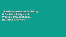 [Read] Spreadsheet Modeling & Decision Analysis: A Practical Introduction to Business Analytics